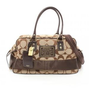 Coach Brown and Tan Travel Bag